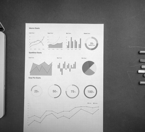 A laptop and chart that is used for the Cambridge Technical Business Studies Diploma at EBS